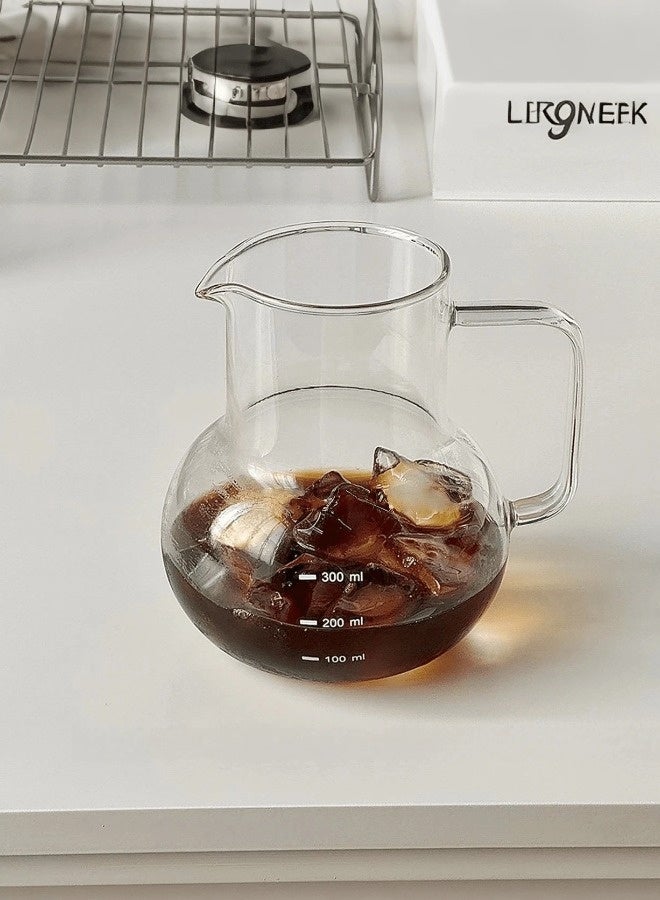 شيبشيب إبريق قهوة زجاجي شفاف، كاراف قهوة من الزجاج، وعاء تقديم القهوة - Image 3